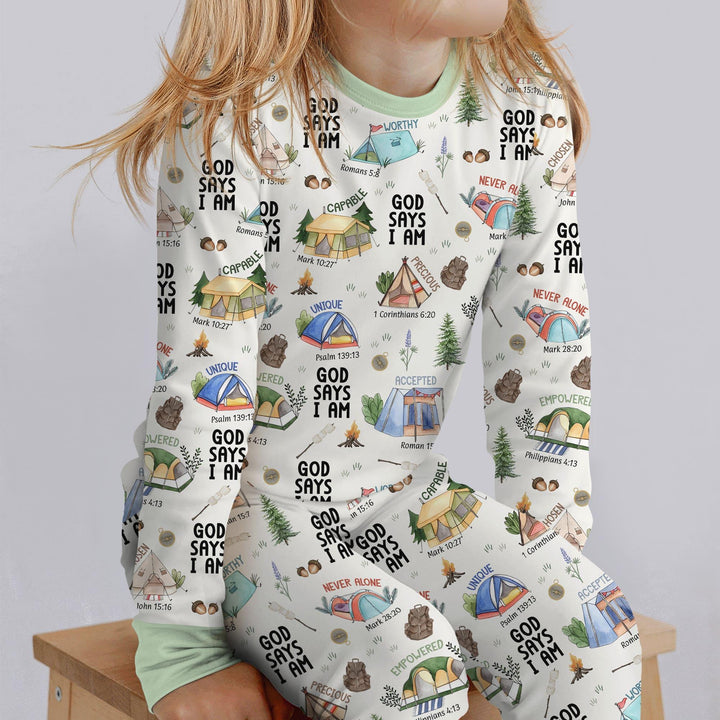 Zweiteiliges Langarm-Pyjama-Set mit Sommerfrüchten