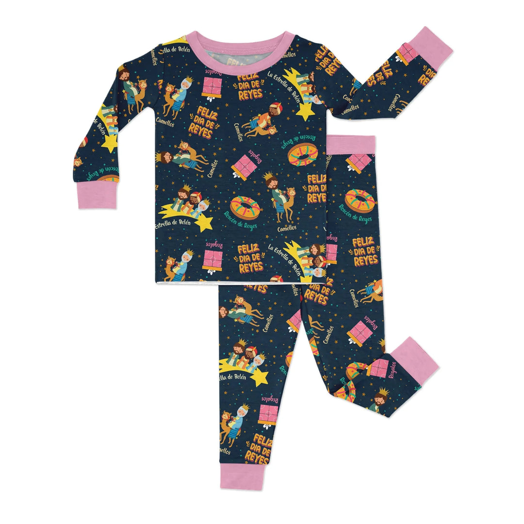 Feliz Dia de Reyes Bamboo Two Piece Long Sleeve Pajama Set