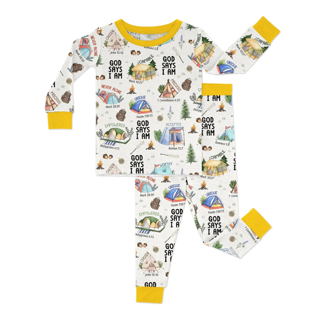 Zweiteiliges Langarm-Pyjama-Set mit Sommerfrüchten