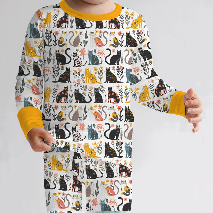 Zweiteiliges Langarm-Pyjama-Set mit Sommerfrüchten