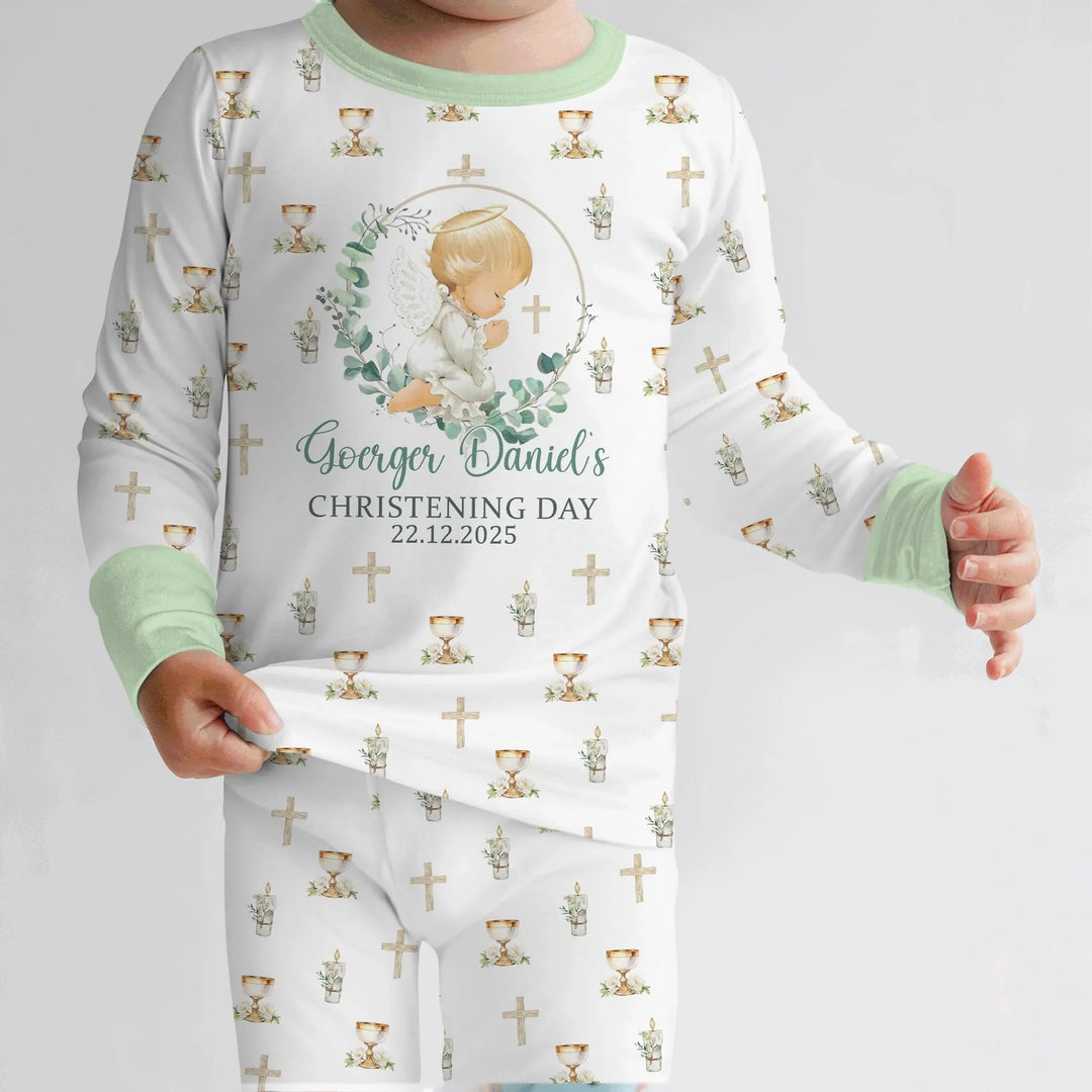 Zweiteiliges Langarm-Pyjama-Set mit Sommerfrüchten