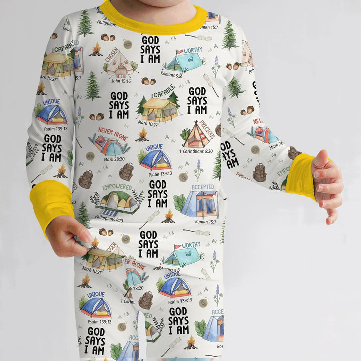 Zweiteiliges Langarm-Pyjama-Set mit Sommerfrüchten