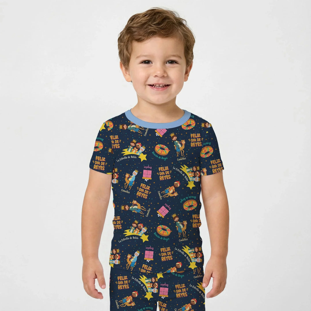 Zweiteiliges, kurzärmliges Pyjama-Set mit Marienkäfern