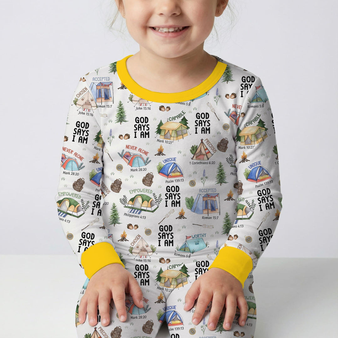 Zweiteiliges Langarm-Pyjama-Set mit Sommerfrüchten