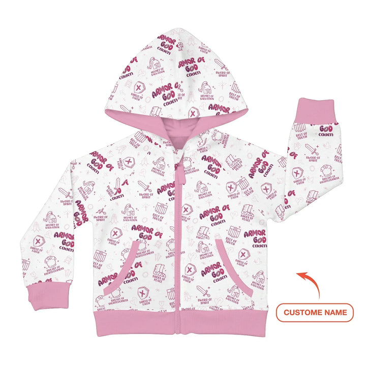 Gottesrüstung Custom Name Bambus-Kapuzenjacke mit Reißverschluss