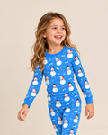 Blue Snowman Christmas Bamboo Two Piece Pajama Set