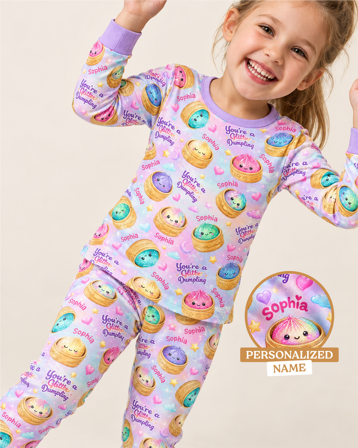 Zweiteiliges Langarm-Pyjama-Set mit Sommerfrüchten