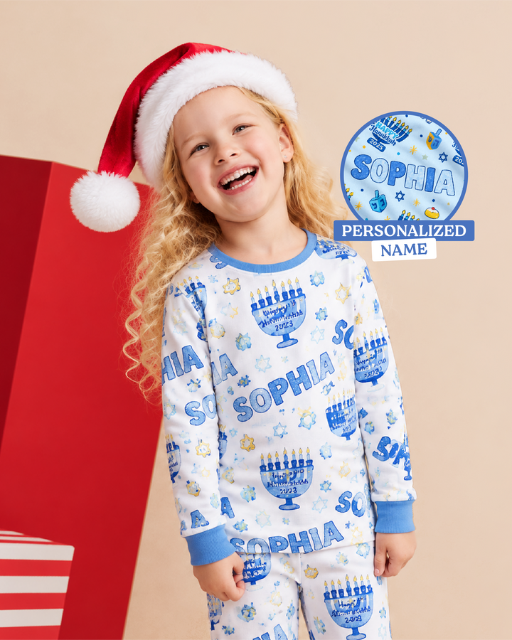 Zweiteiliges Langarm-Pyjama-Set mit Sommerfrüchten