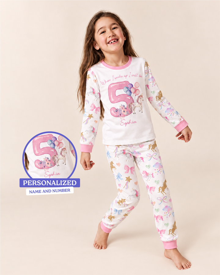 Custom Name When I Wake Up I Will Be Birthday Bamboo Two Piece Long Sleeve Pajama Set