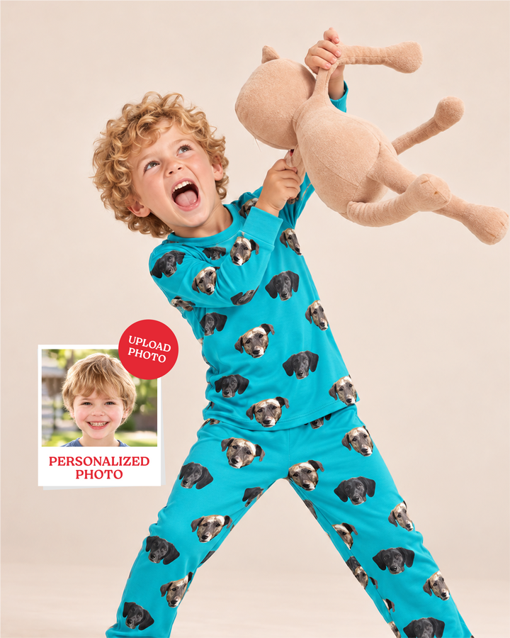 Zweiteiliges Langarm-Pyjama-Set mit Sommerfrüchten