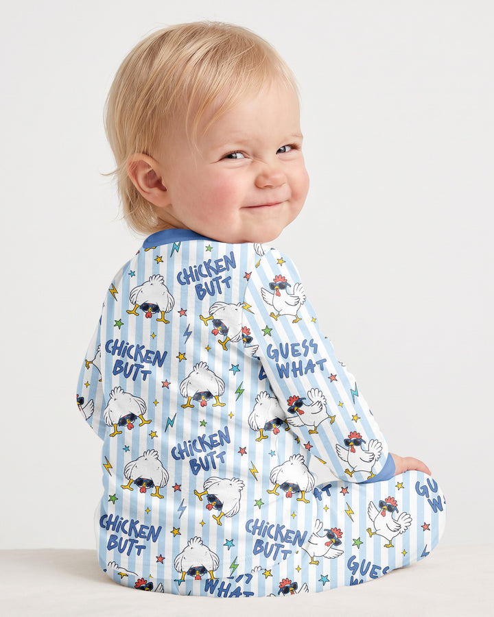 Guess What? Chicken Butt! Bamboo Two Piece Long Sleeve Pajama Set