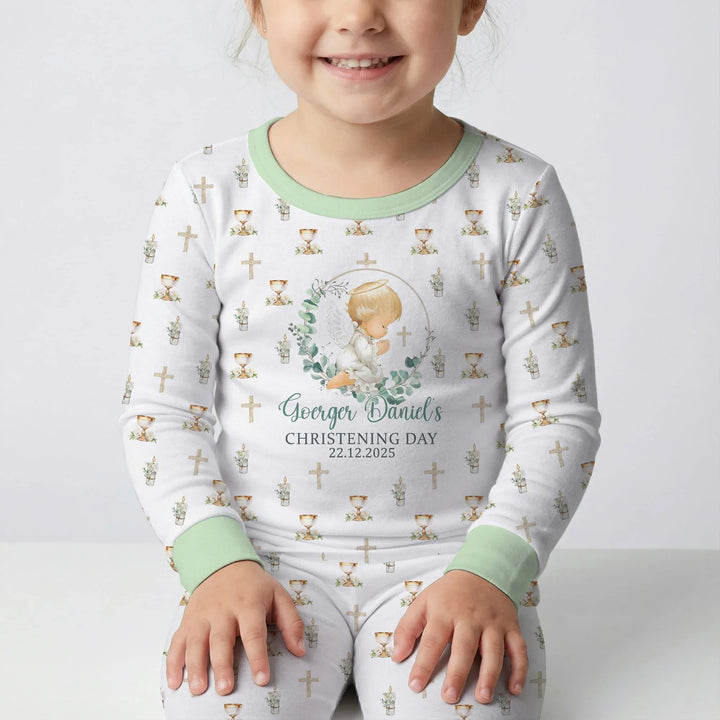 Zweiteiliges Langarm-Pyjama-Set mit Sommerfrüchten