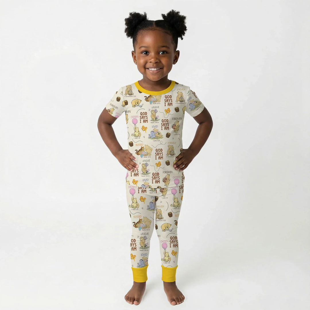 Zweiteiliges, kurzärmliges Pyjama-Set mit Marienkäfern