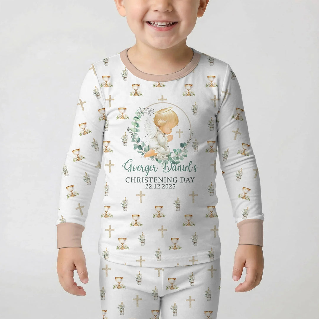Zweiteiliges Langarm-Pyjama-Set mit Sommerfrüchten