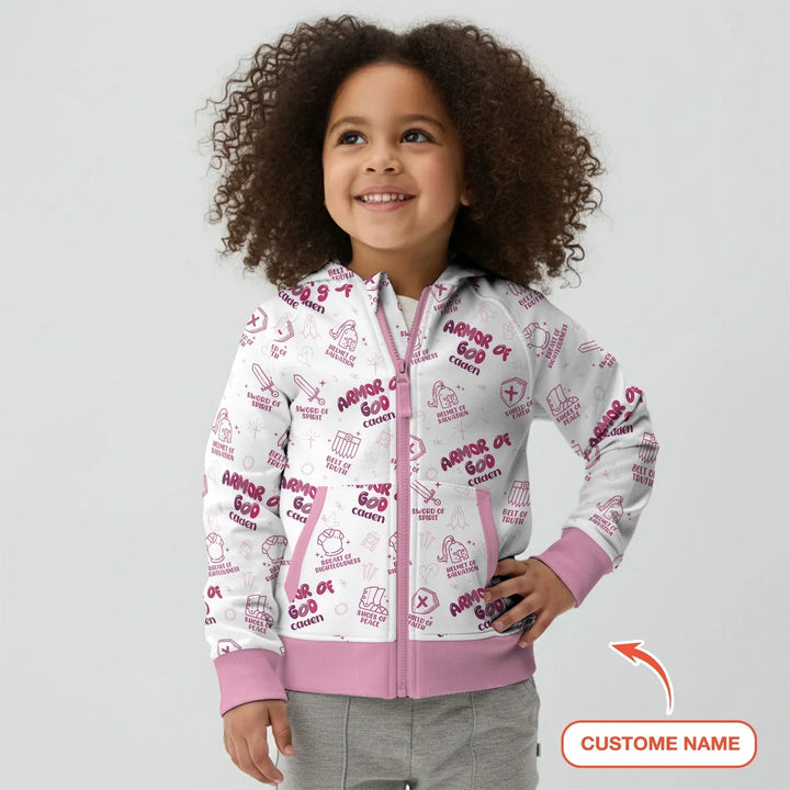 Gottesrüstung Custom Name Bambus-Kapuzenjacke mit Reißverschluss