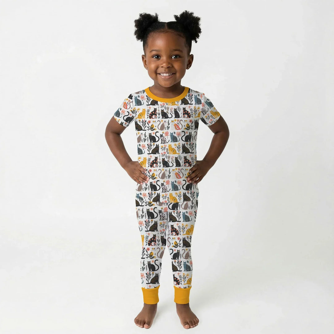 Zweiteiliges, kurzärmliges Pyjama-Set mit Marienkäfern