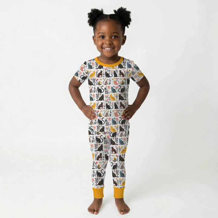 Zweiteiliges, kurzärmliges Pyjama-Set mit Marienkäfern