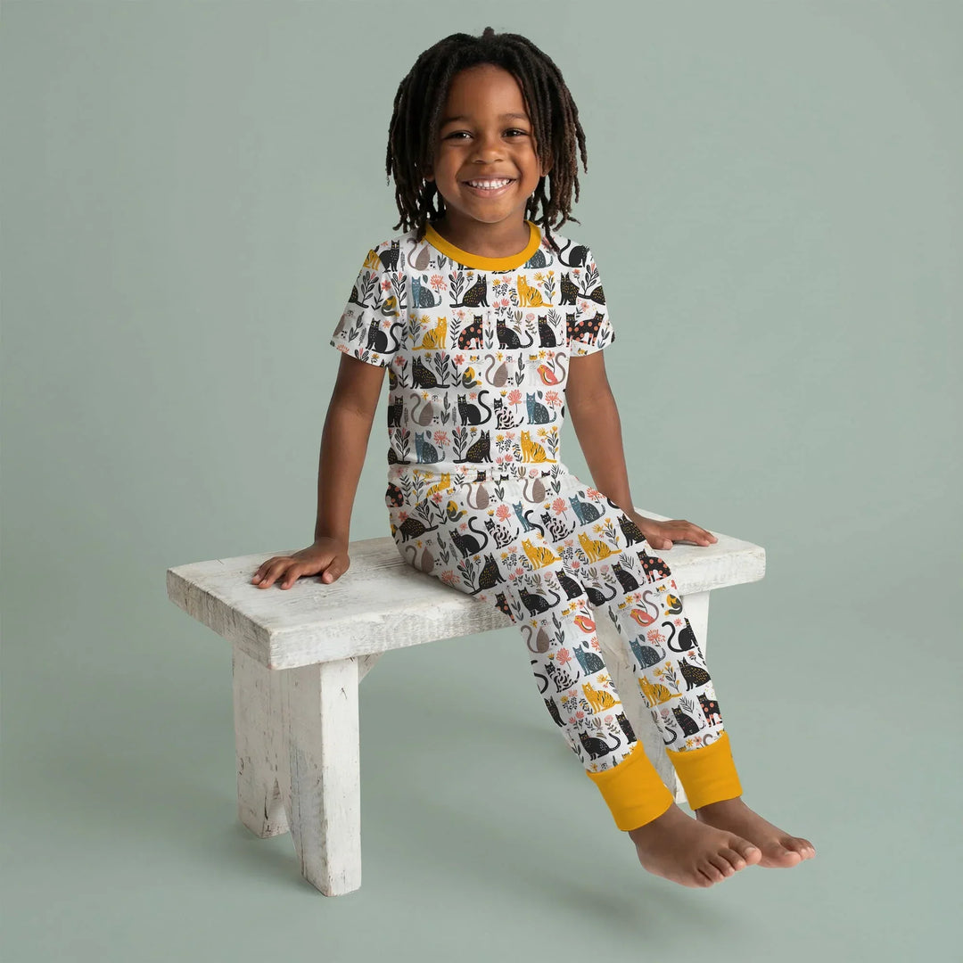 Zweiteiliges, kurzärmliges Pyjama-Set mit Marienkäfern