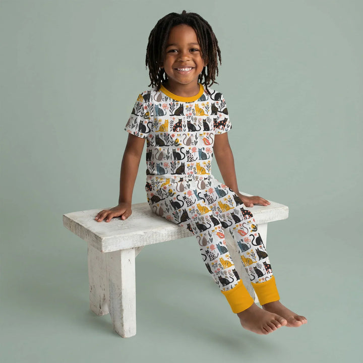 Zweiteiliges, kurzärmliges Pyjama-Set mit Marienkäfern