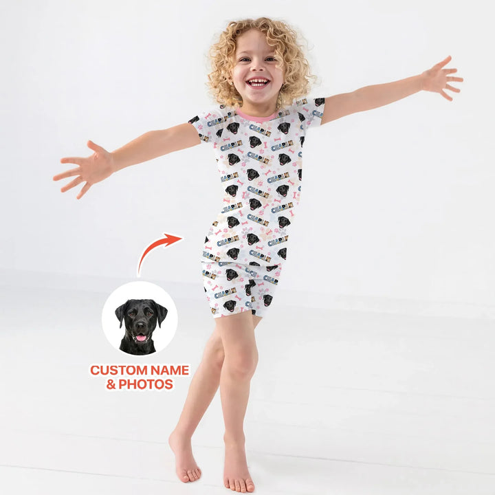 Zweiteiliges Pyjama-Set mit kurzen Ärmeln und Shorts im Sommer-Design