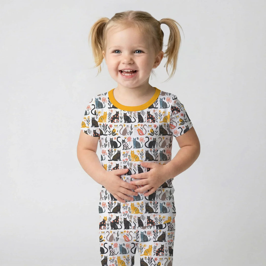 Zweiteiliges, kurzärmliges Pyjama-Set mit Marienkäfern