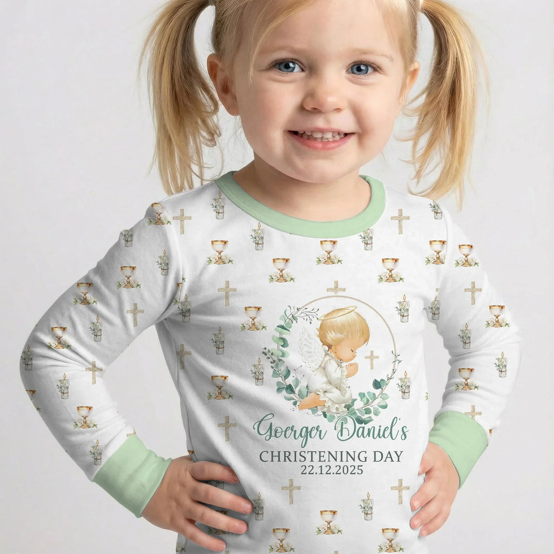 Zweiteiliges Langarm-Pyjama-Set mit Sommerfrüchten