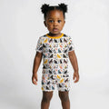 Botanical Cats Bamboo Two Piece Short Sleeve Shorts Pajama Set