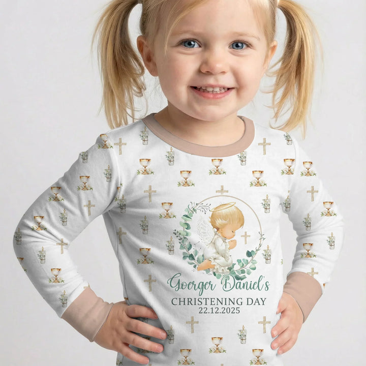 Zweiteiliges Langarm-Pyjama-Set mit Sommerfrüchten