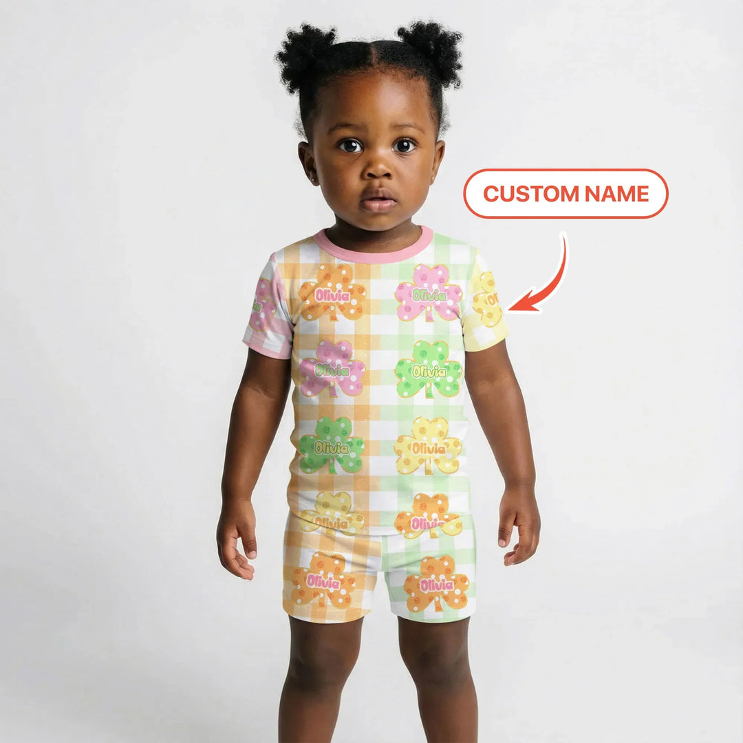 Zweiteiliges Pyjama-Set mit kurzen Ärmeln und Shorts im Sommer-Design