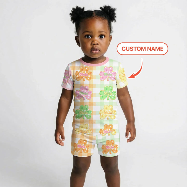 Zweiteiliges Pyjama-Set mit kurzen Ärmeln und Shorts im Sommer-Design