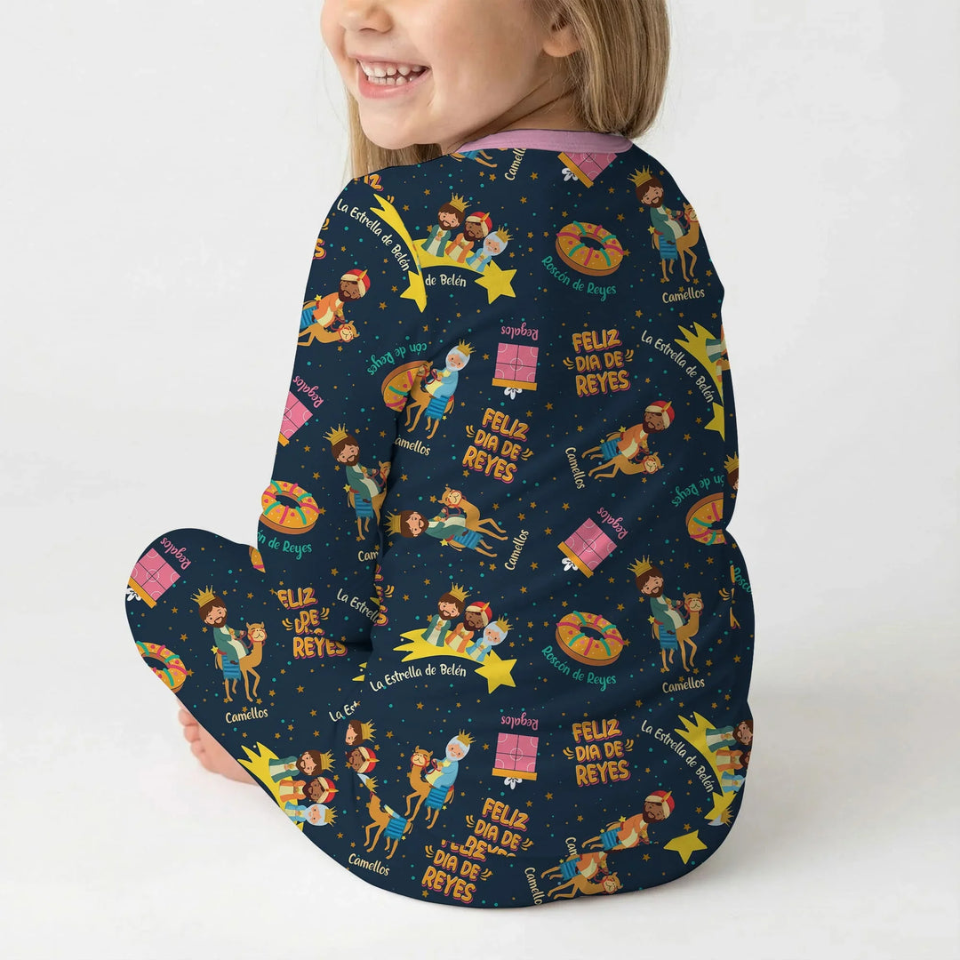 Feliz Dia de Reyes Bamboo Two Piece Long Sleeve Pajama Set