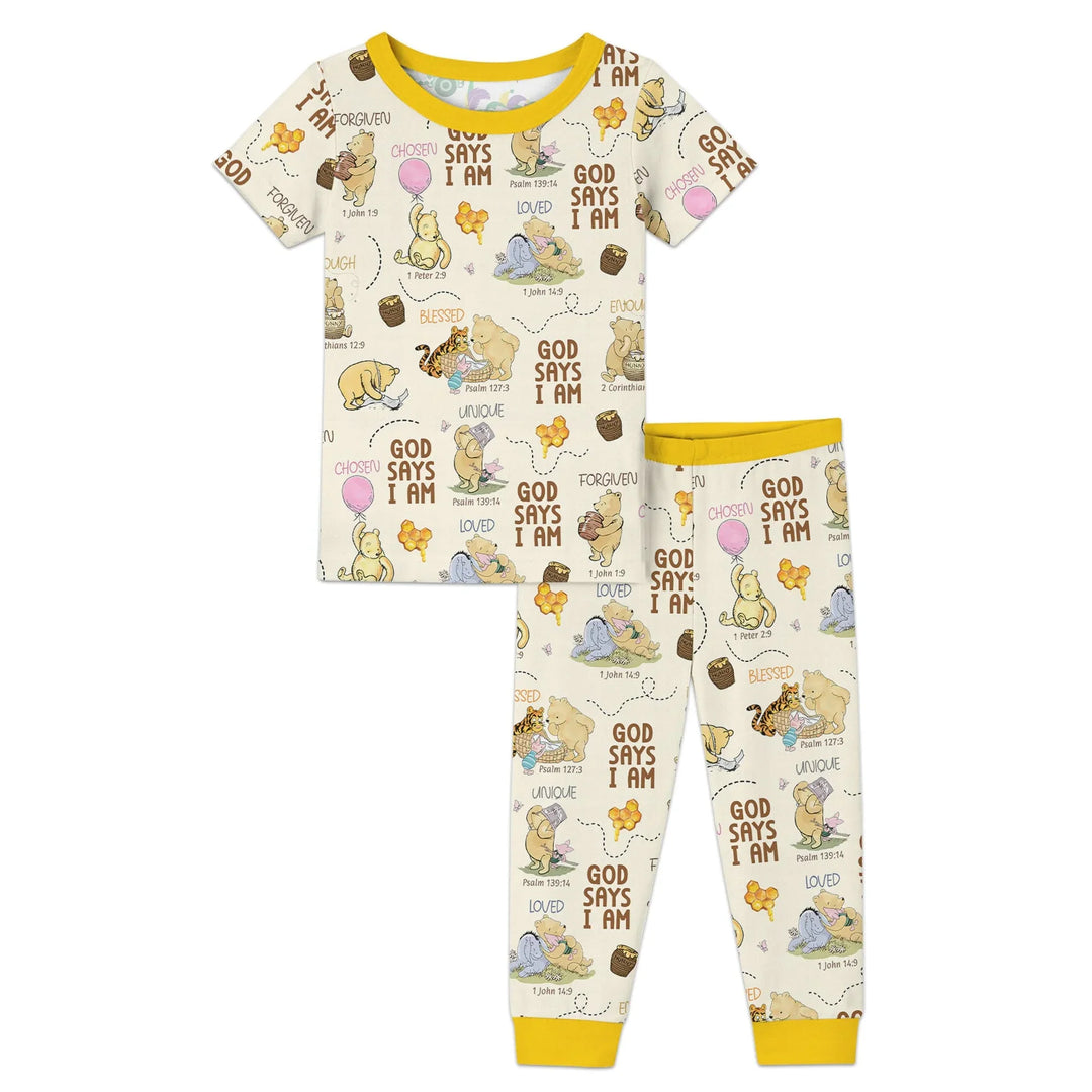Zweiteiliges, kurzärmliges Pyjama-Set mit Marienkäfern