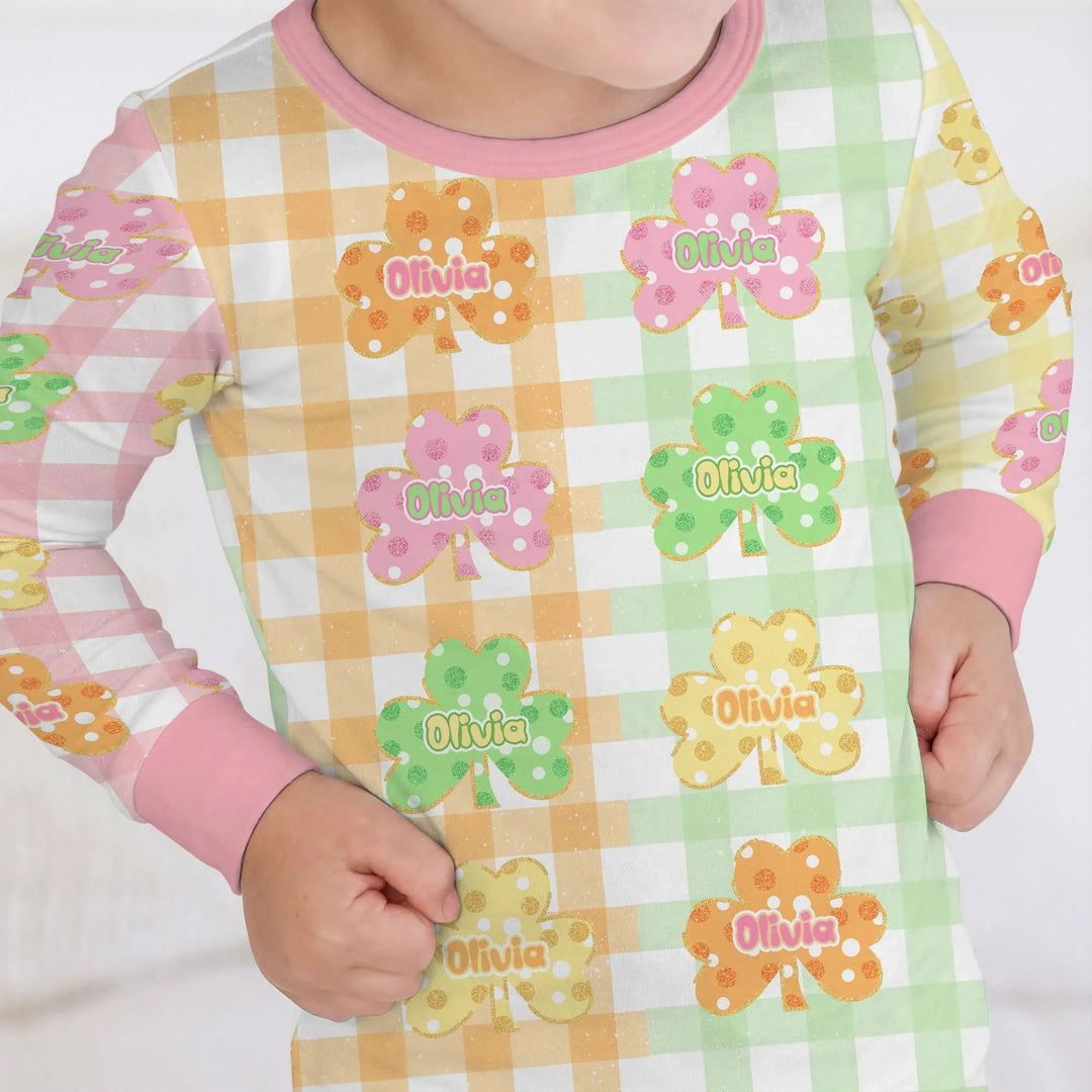 Zweiteiliges Langarm-Pyjama-Set mit Sommerfrüchten