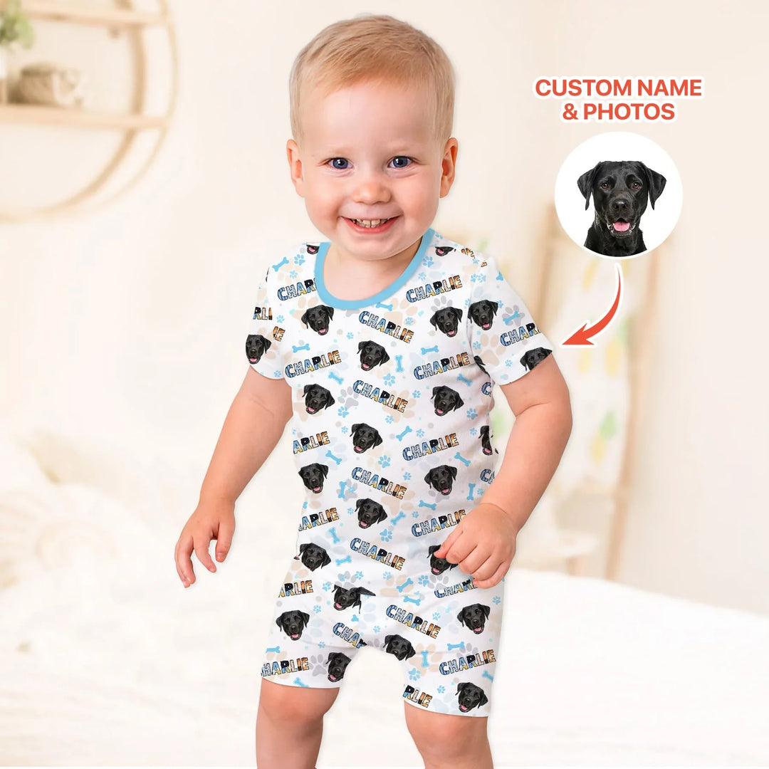 Zweiteiliges Pyjama-Set mit kurzen Ärmeln und Shorts im Sommer-Design