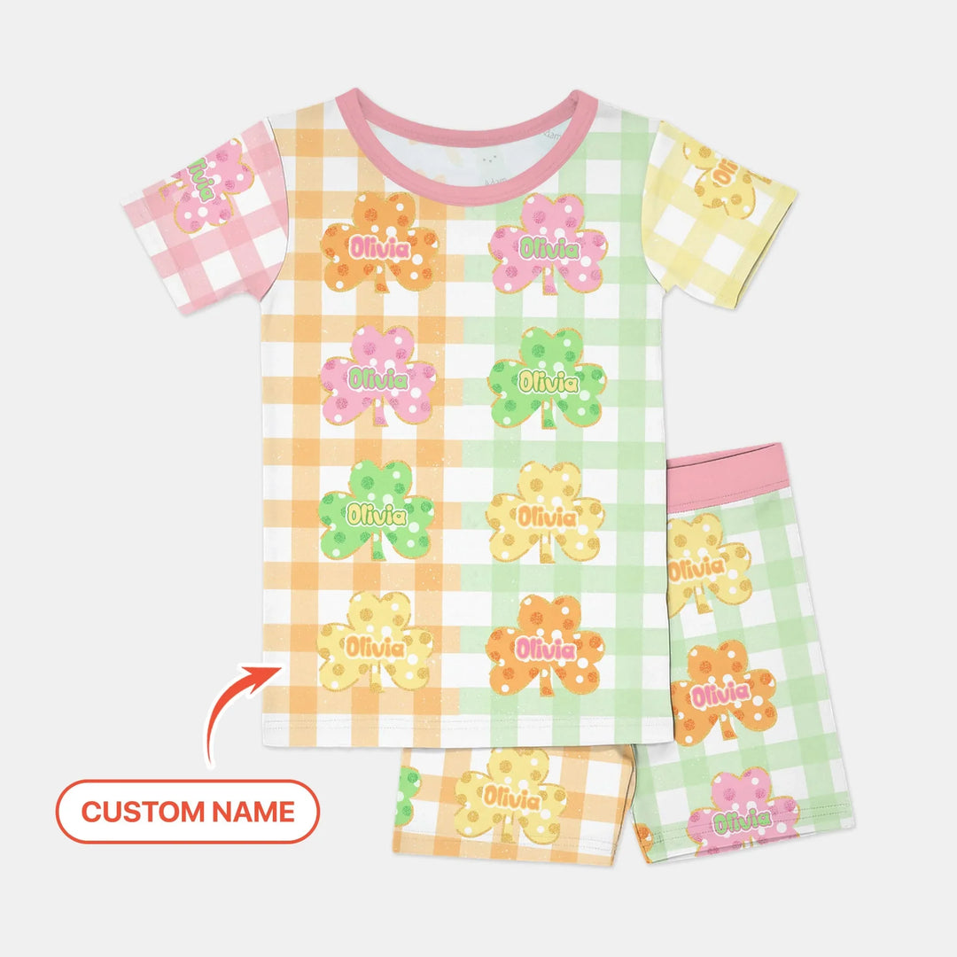 Zweiteiliges Pyjama-Set mit kurzen Ärmeln und Shorts im Sommer-Design