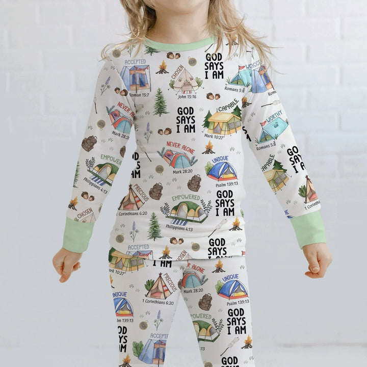 Zweiteiliges Langarm-Pyjama-Set mit Sommerfrüchten