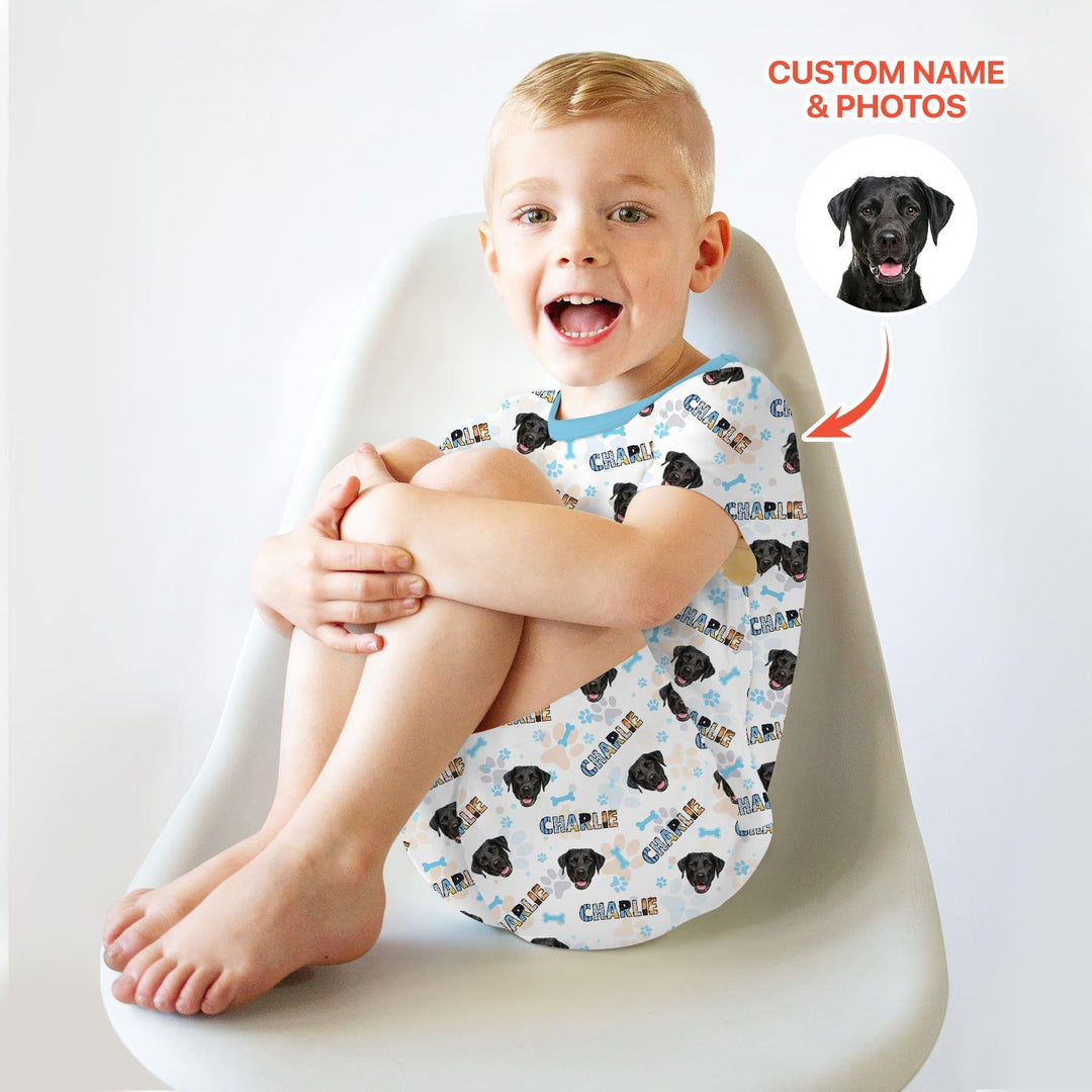 Zweiteiliges Pyjama-Set mit kurzen Ärmeln und Shorts im Sommer-Design