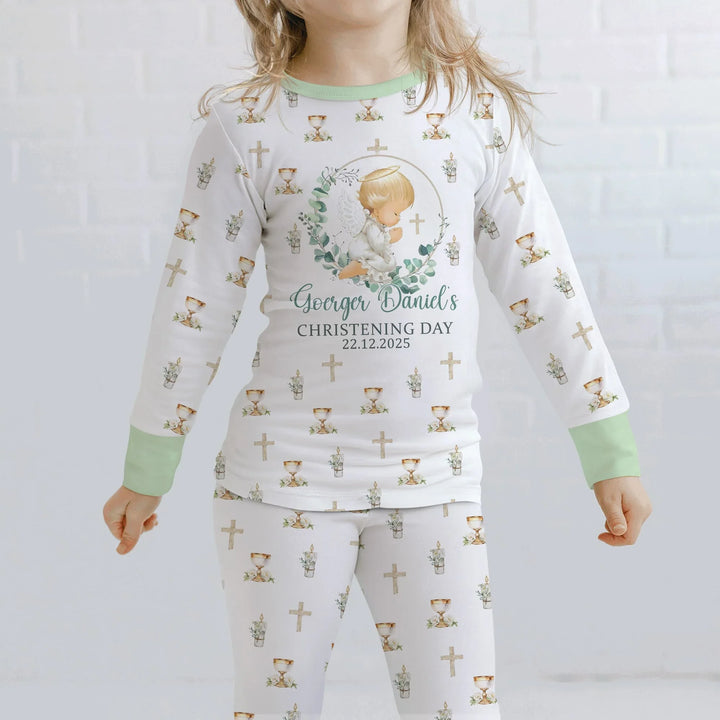 Zweiteiliges Langarm-Pyjama-Set mit Sommerfrüchten