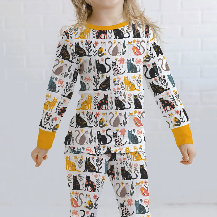 Zweiteiliges Langarm-Pyjama-Set mit Sommerfrüchten