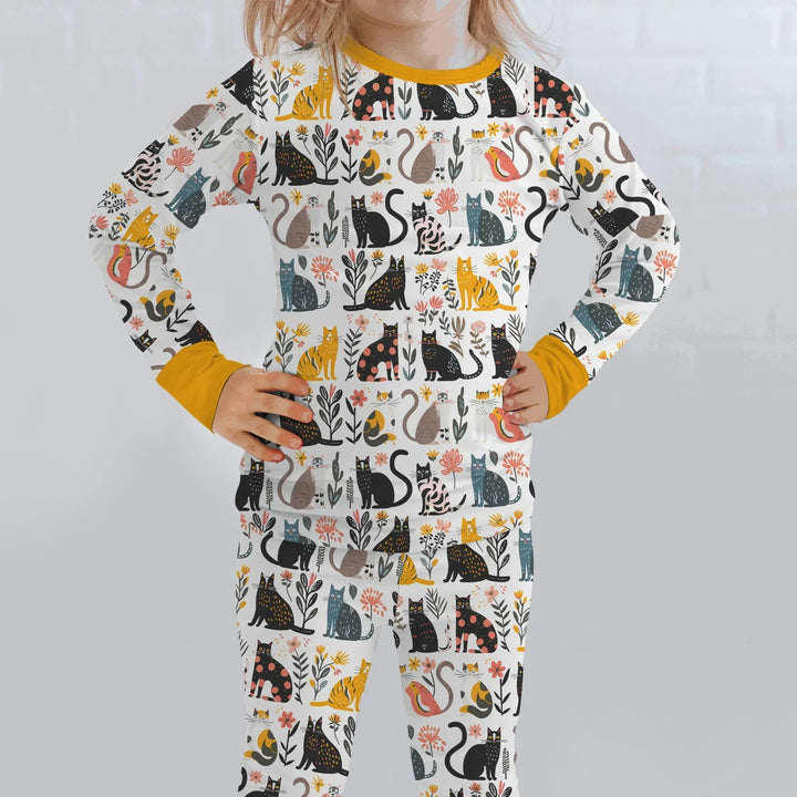 Zweiteiliges Langarm-Pyjama-Set mit Sommerfrüchten