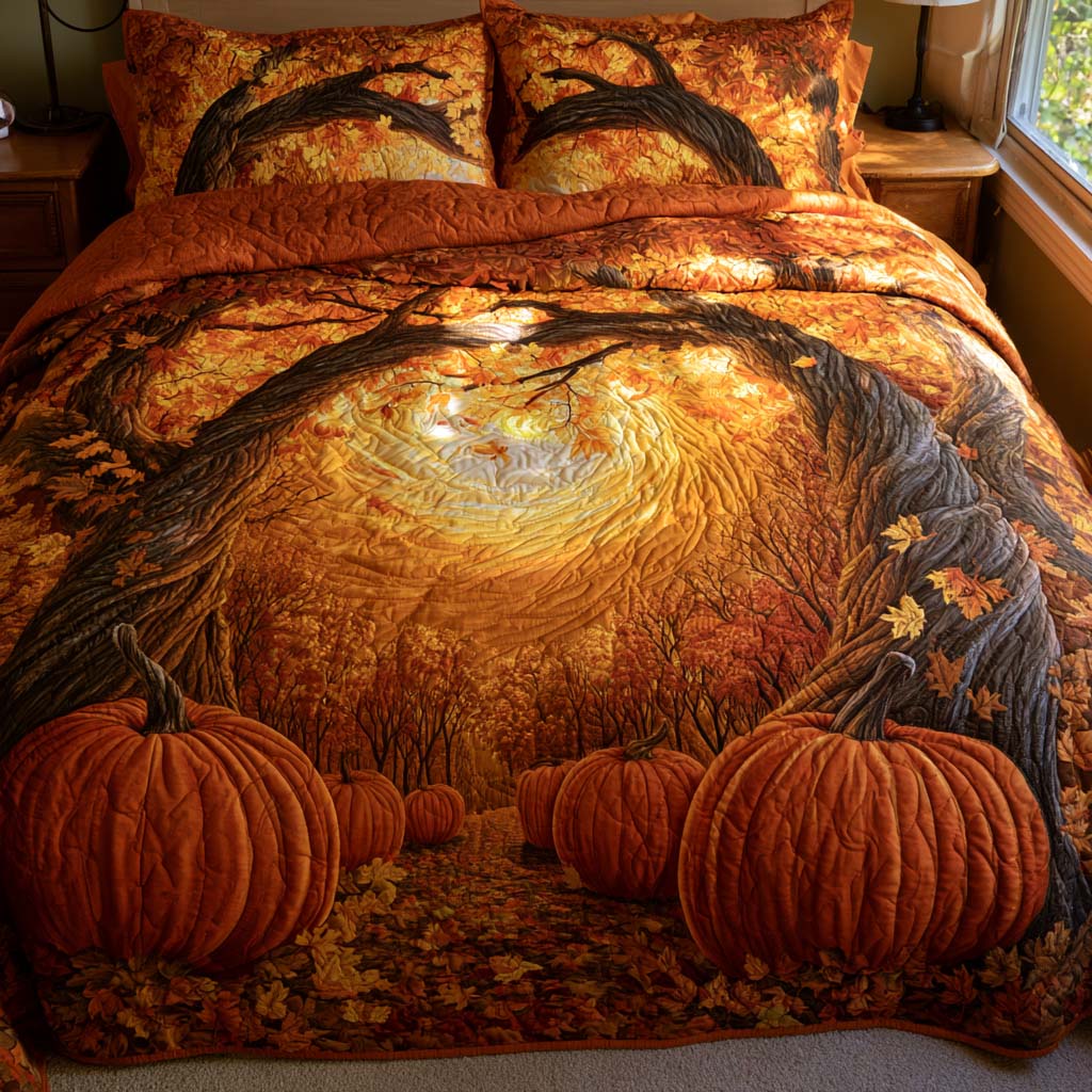 Autumn Warm Sunshine Bamboo Quilt Bedding Set