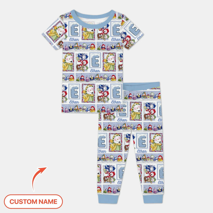 Zweiteiliges, kurzärmliges Pyjama-Set mit Marienkäfern