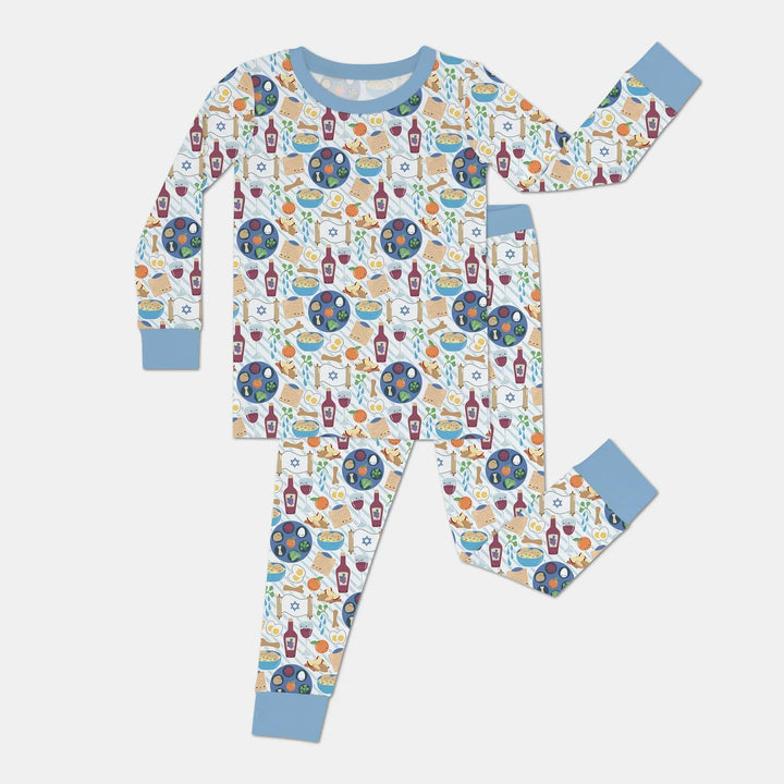Passover Meal Bamboo Two Piece Long Sleeve Pajama Set