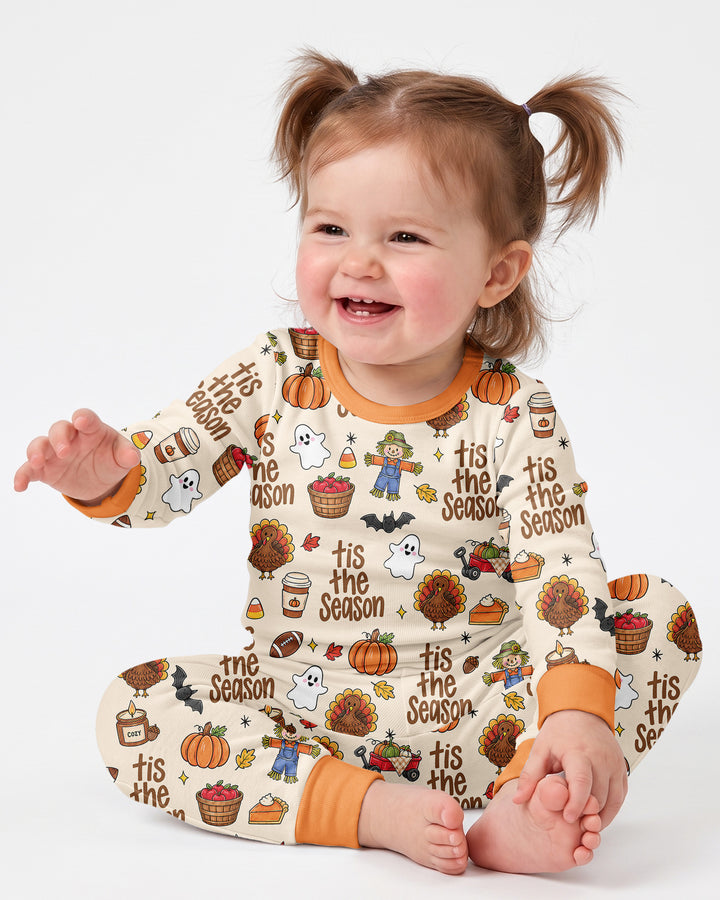Fall Tis the Season Bamboo Two Piece Long Sleeve Pajama Set