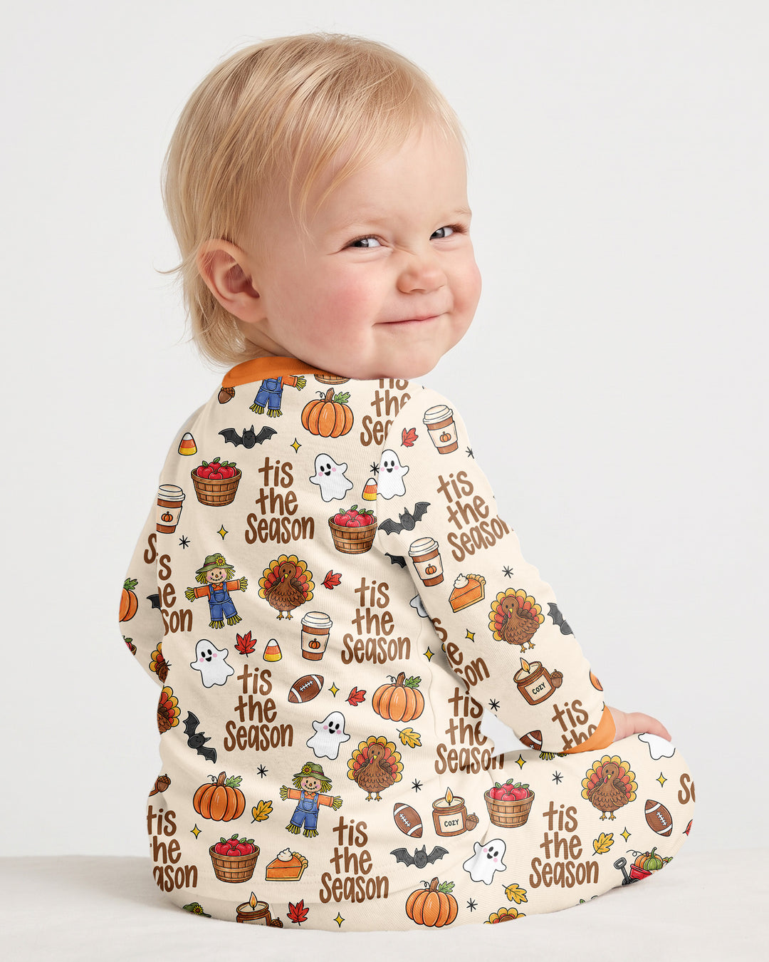 Fall Tis the Season Bamboo Two Piece Long Sleeve Pajama Set