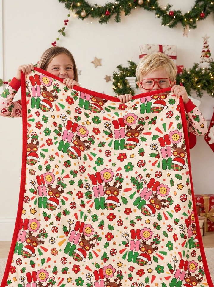Ho Ho Ho Holiday Bamboo Blanket