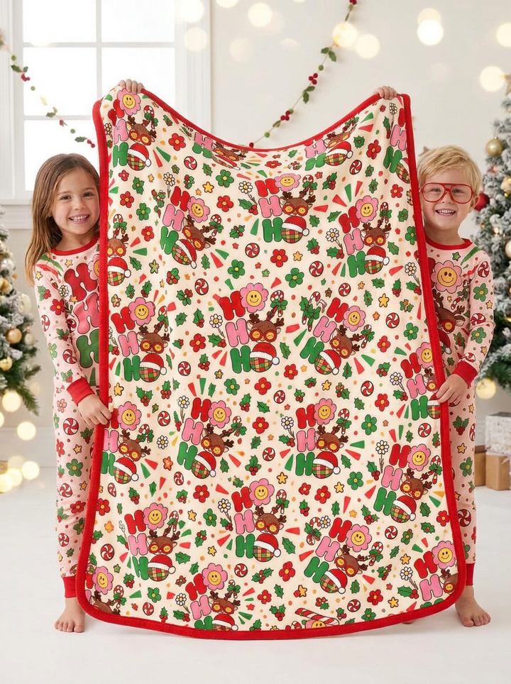 Ho Ho Ho Holiday Bamboo Blanket