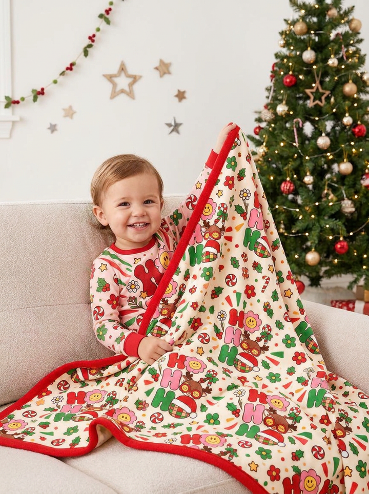 Ho Ho Ho Holiday Bamboo Blanket