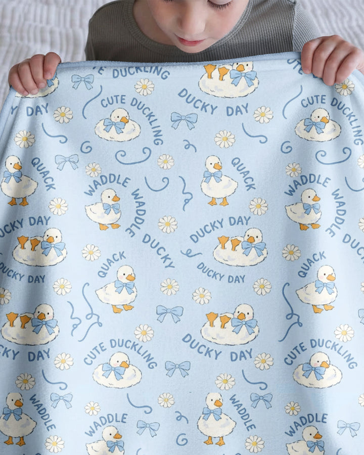 Happy Ducky Day Bamboo Blanket