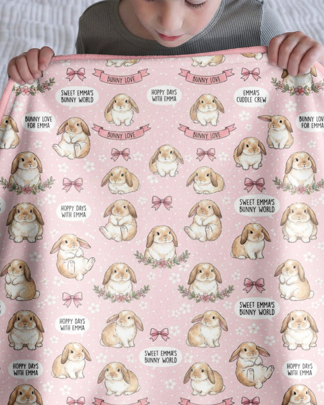 Sweet Bunny Worlds Bamboo Blanket